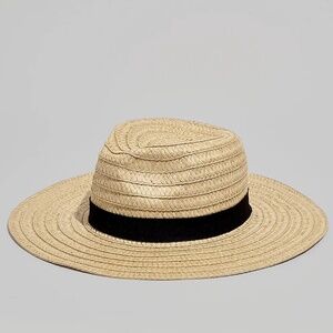 Madewell: BRAND NEW -with tagesPackable Braided Straw Hat in Natural Multi color